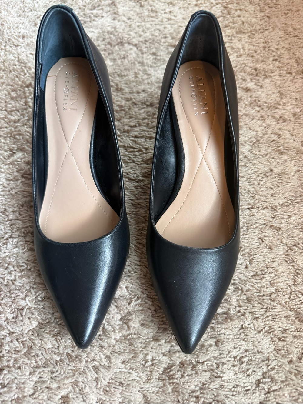 Alfani Black Pointed-Toe Pumps